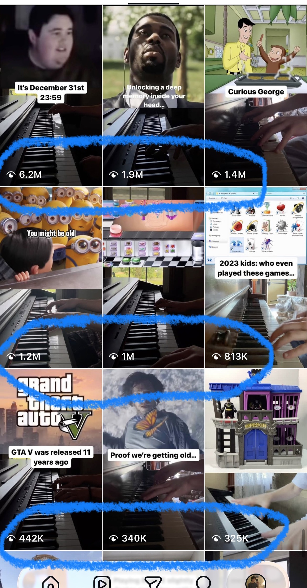 Joey's Instagram account, video after video pulling big views
